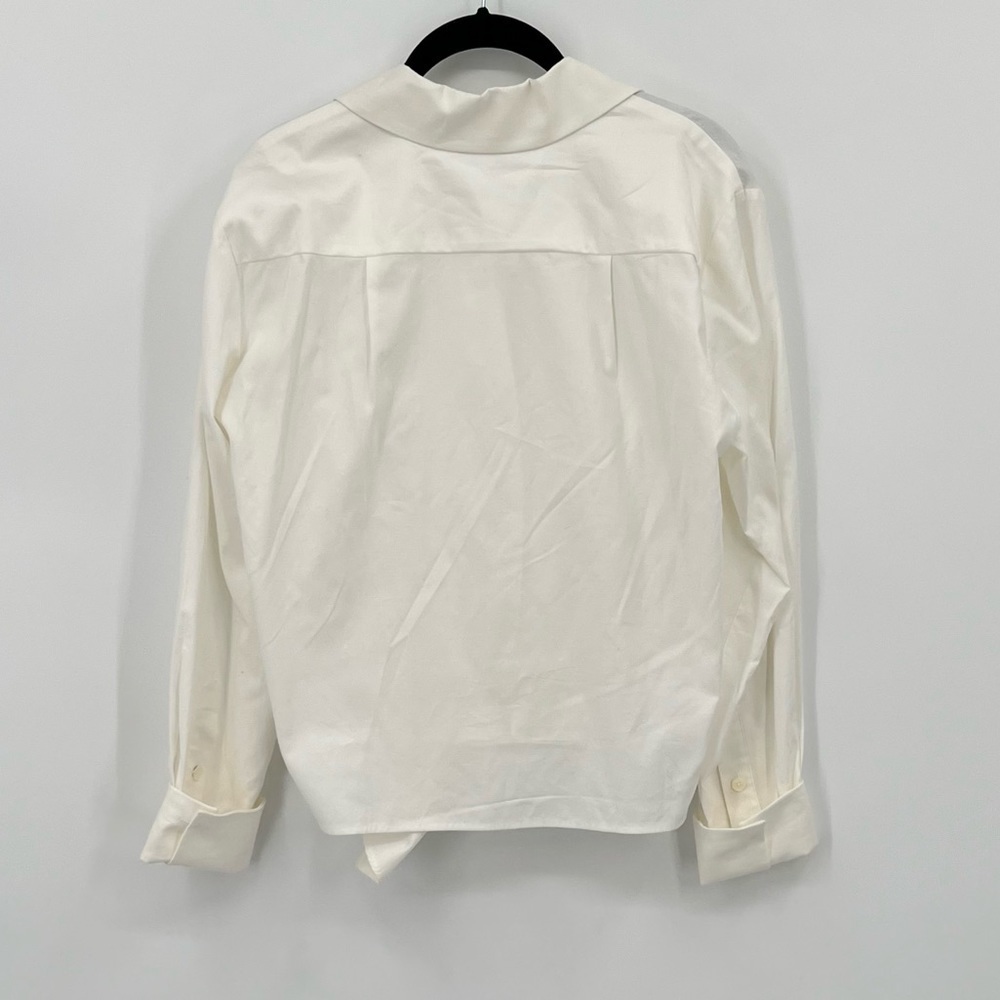 Reformation Cotton Anzio Button Down Knot Tie White Tee Shirt Cotton shirt - Picture 6 of 12